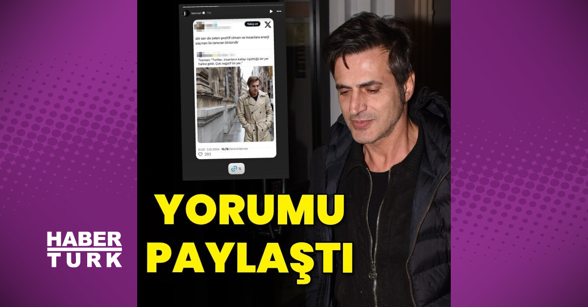 Teoman, yorumu paylaştı