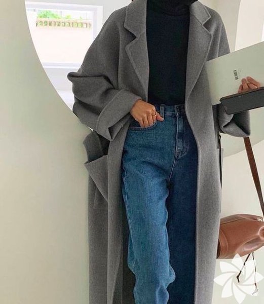 Kış mevsimini domine eden parça: Gri kaban